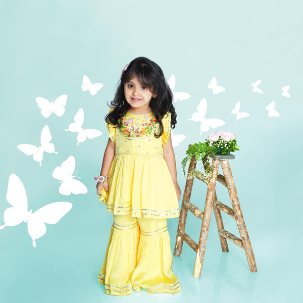 Butterfly Garden Sharara Set